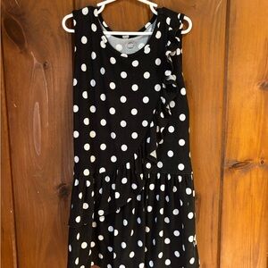 Wonder Nation Black and White Polka Dot Dress